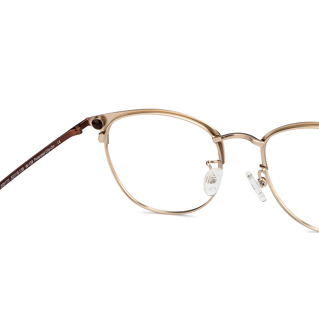 Lenskart Air Online Gold Full Rim Round right side