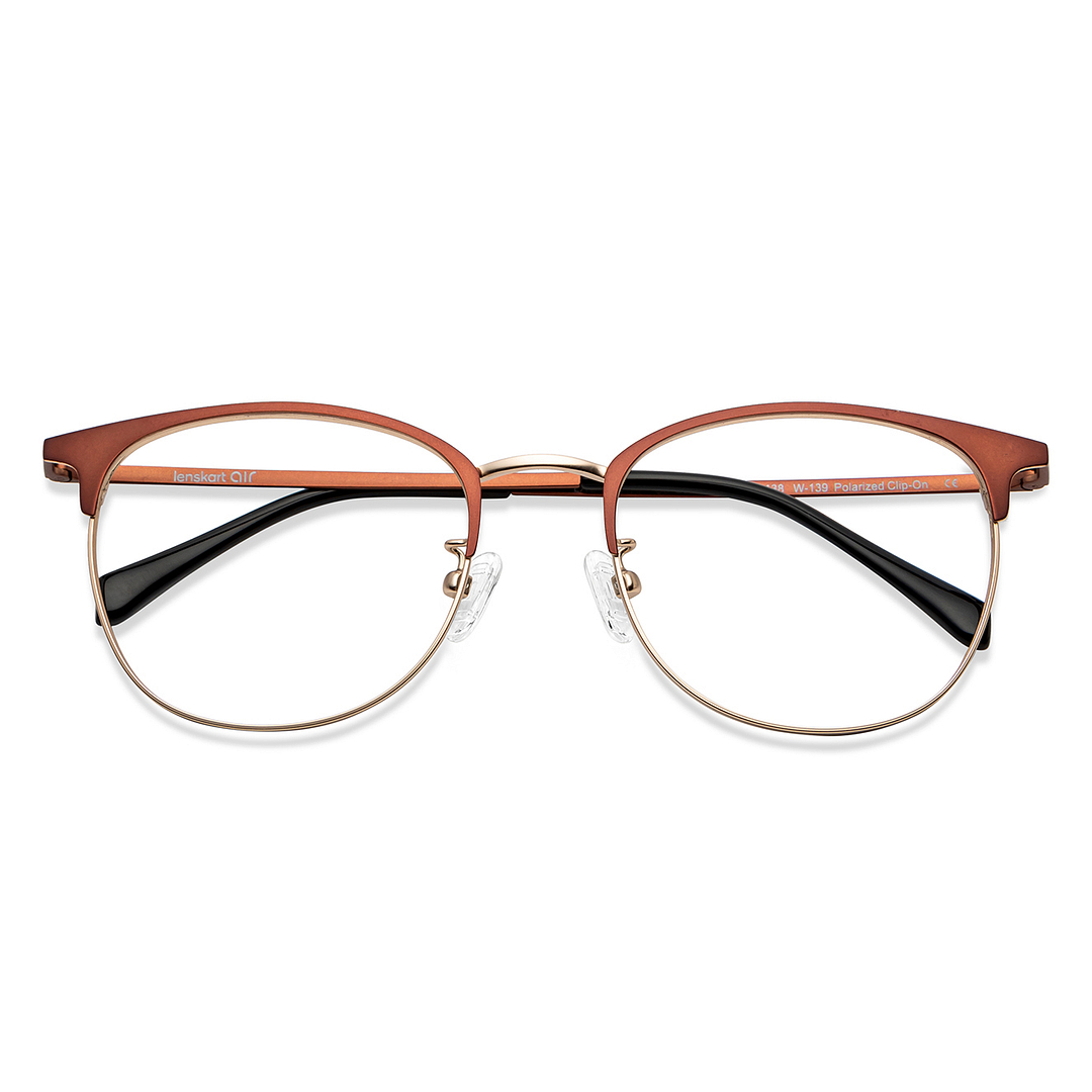 Lenskart Air Online Gold Full Rim Round right side