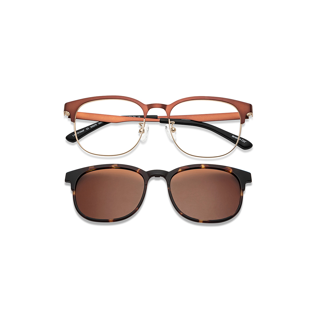 Lenskart Air Gold Full Rim Square left side