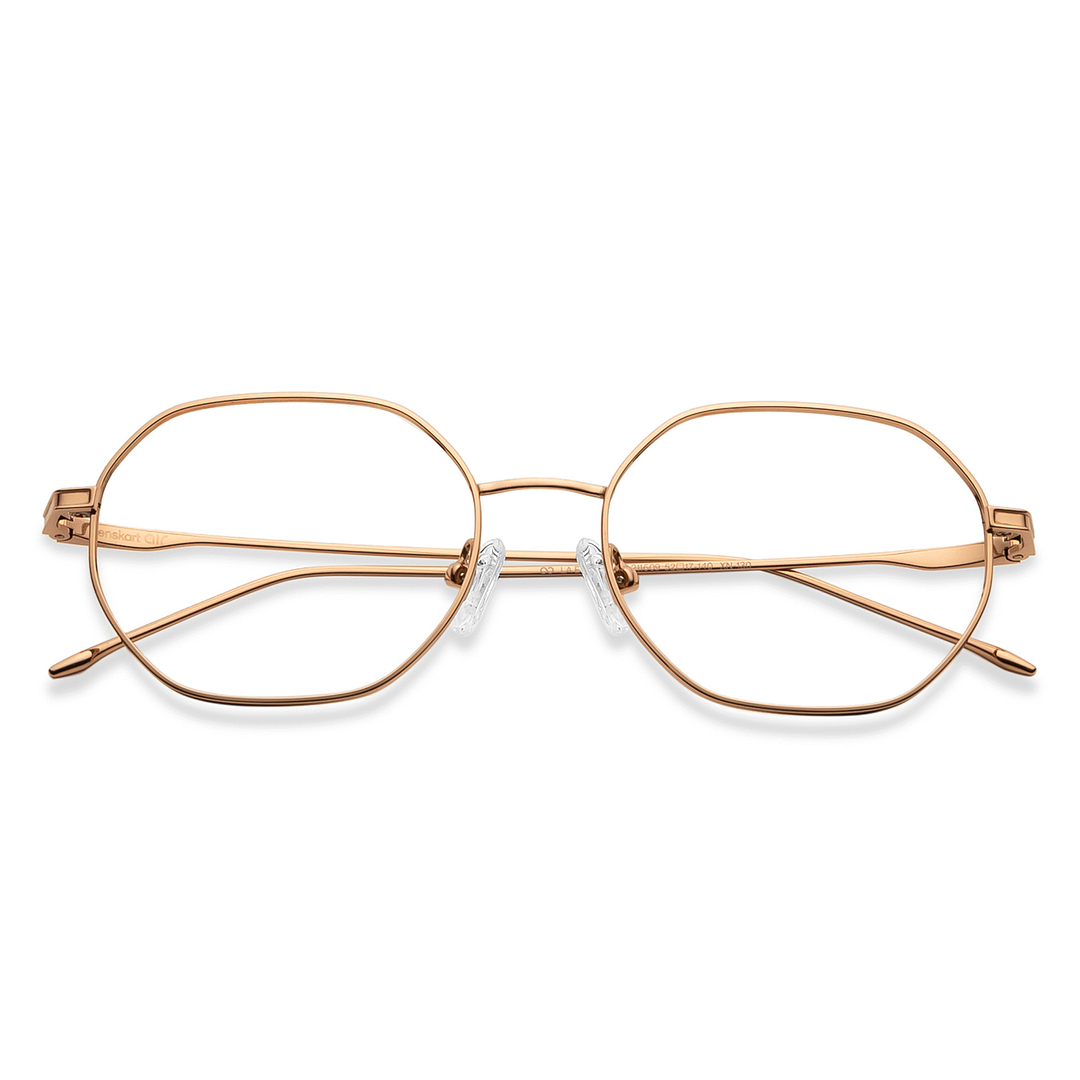 Lenskart Air Online Gold Full Rim Geometric left side