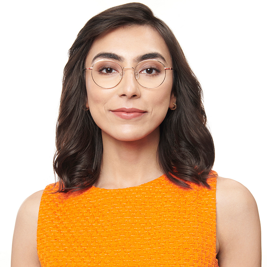Lenskart Studio Online Gold Full Rim Round right side
