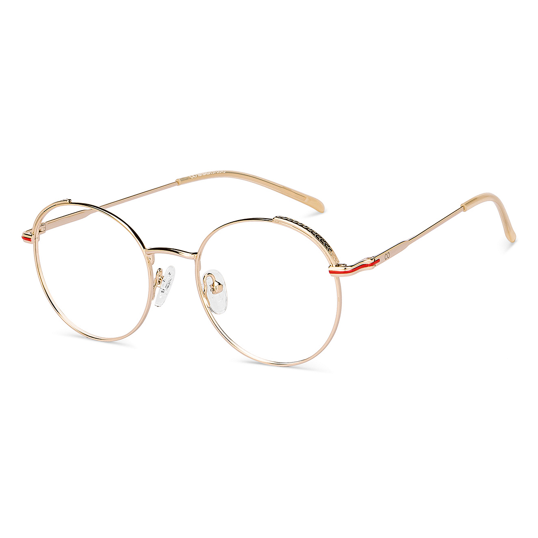 Lenskart Studio Online Gold Full Rim Round right side