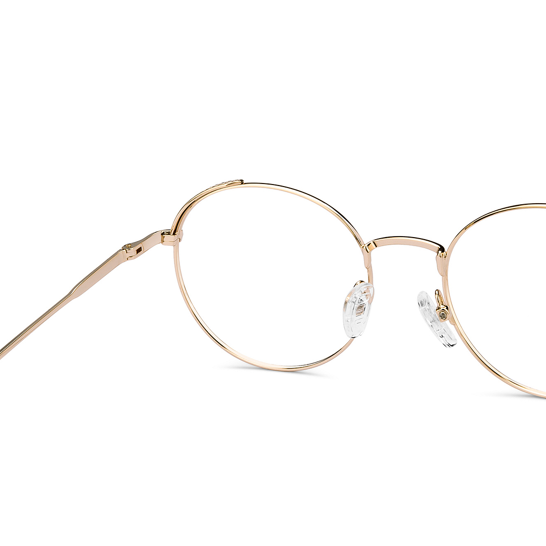 Lenskart Studio Online Gold Full Rim Round right side