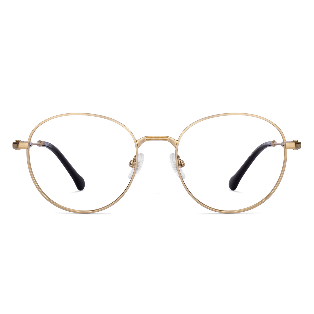 Lenskart Studio Online Gold Full Rim Round right side