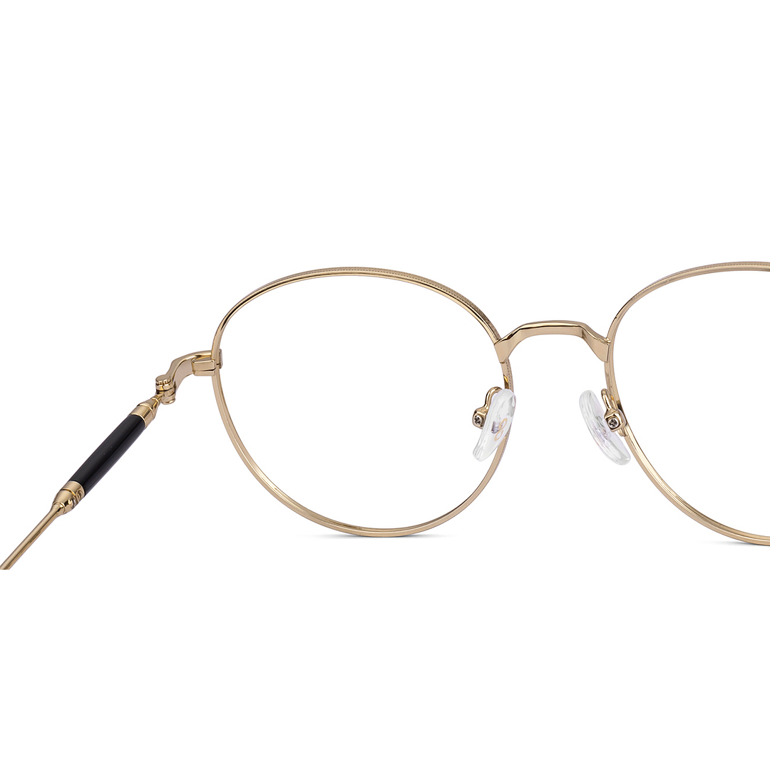 Lenskart Studio Online Gold Full Rim Round right side