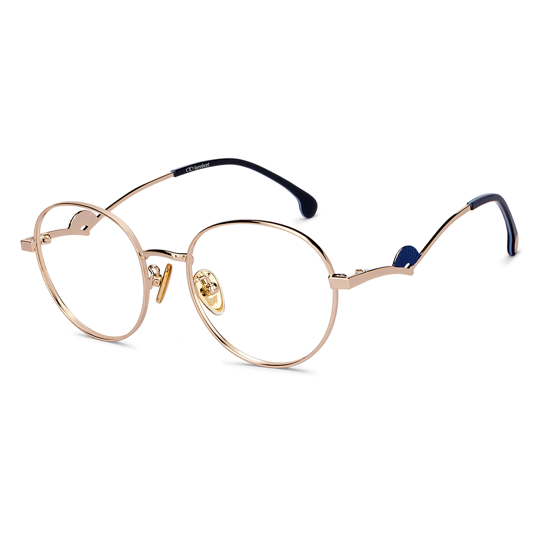 Lenskart Gold Full Rim Round right side