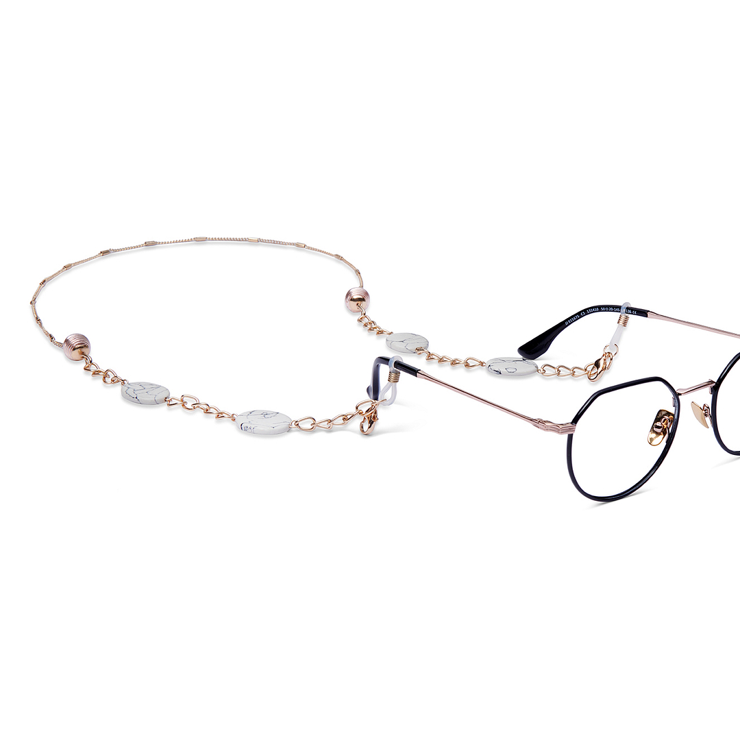 Gold Grey Chains Lenskart LK A15620-C1 Length -76 cm Width -19 mm