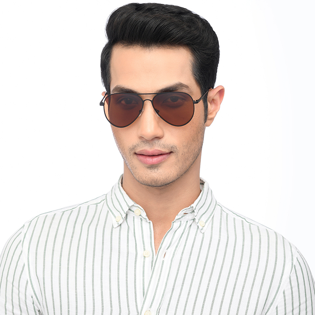 Vincent Chase Online Black Full Rim Aviator right side