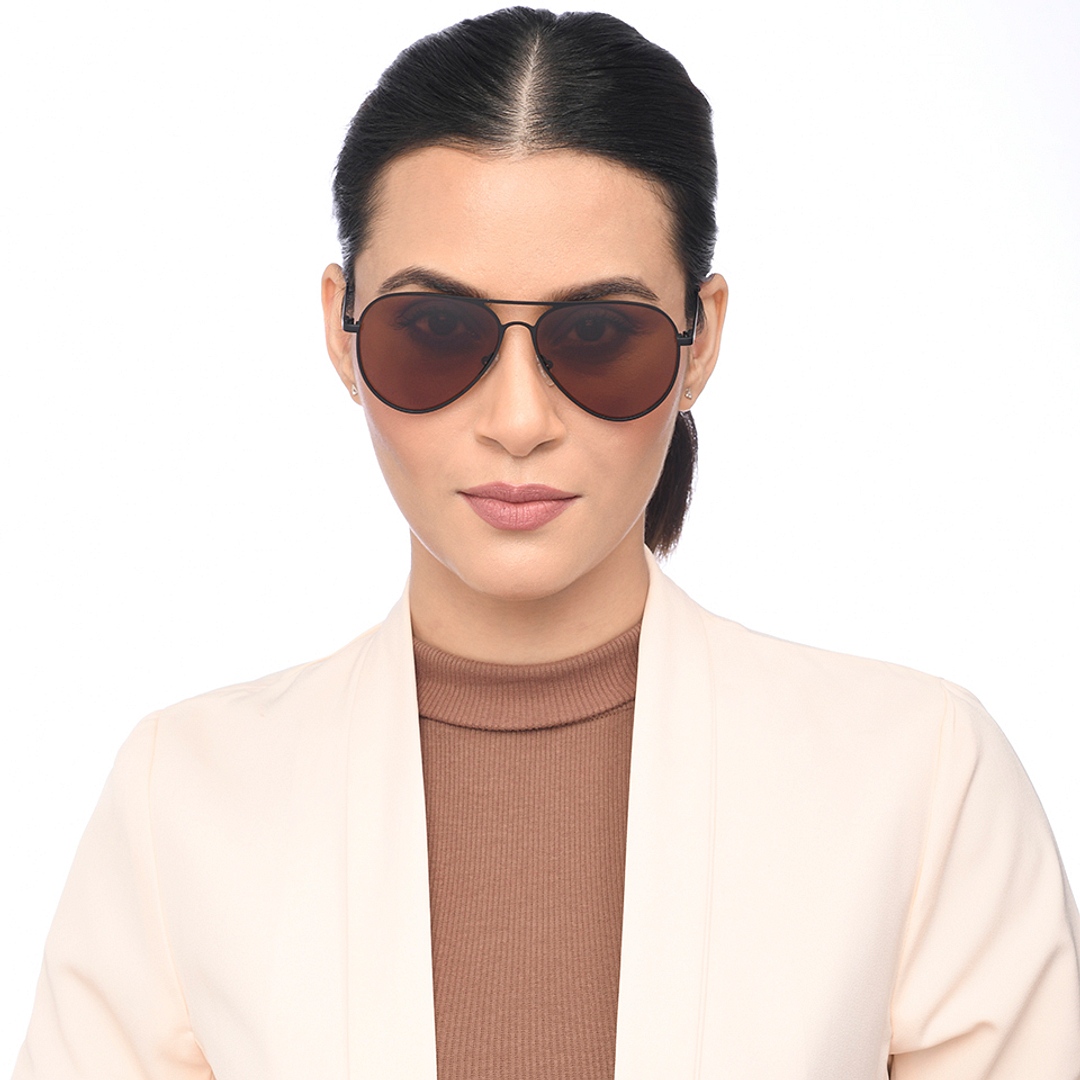 Vincent Chase Online Black Full Rim Aviator left side