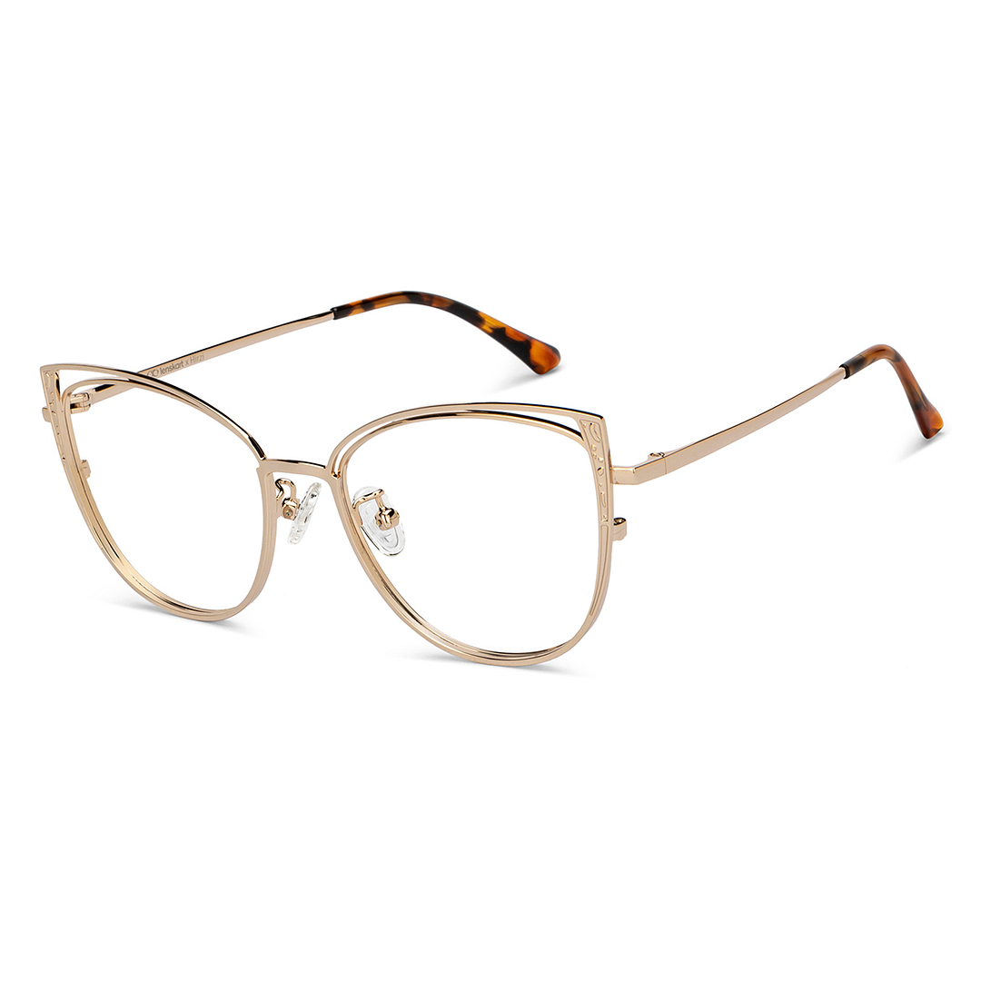 Lenskart Gold Full Rim Cat Eye left side
