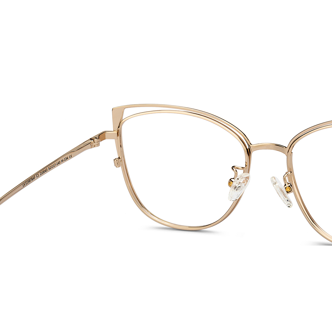 Lenskart Gold Full Rim Cat Eye right side
