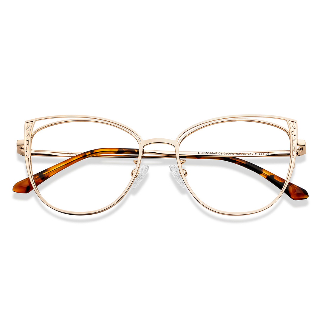 Lenskart Gold Full Rim Cat Eye left side