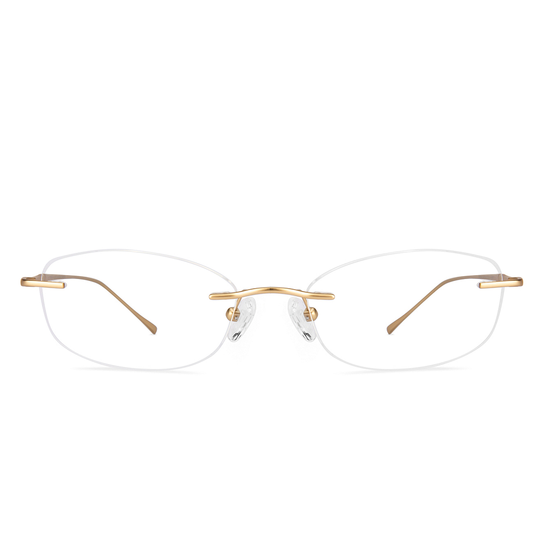 Lenskart Gold Rimless Round right side