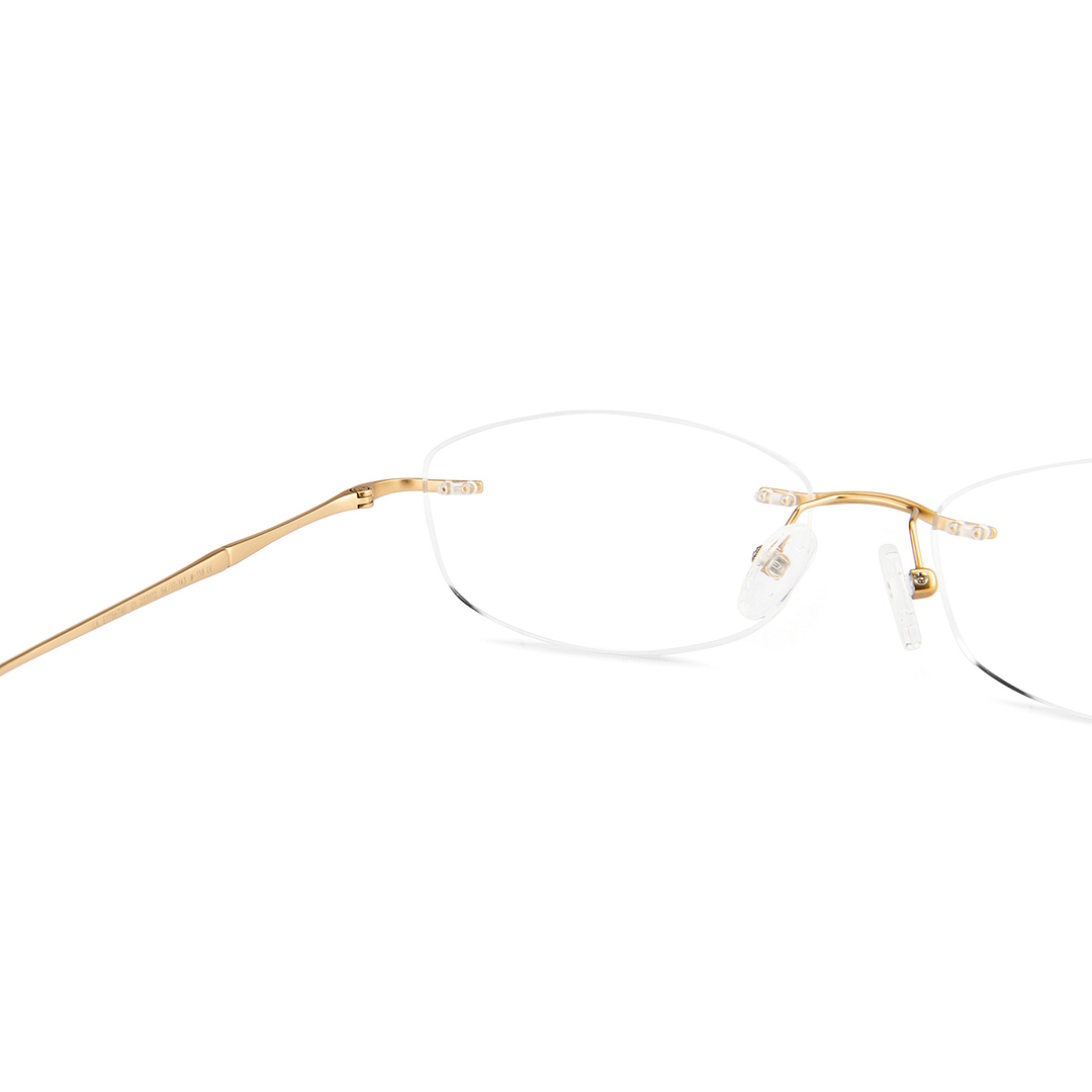 Lenskart Gold Rimless Round right side