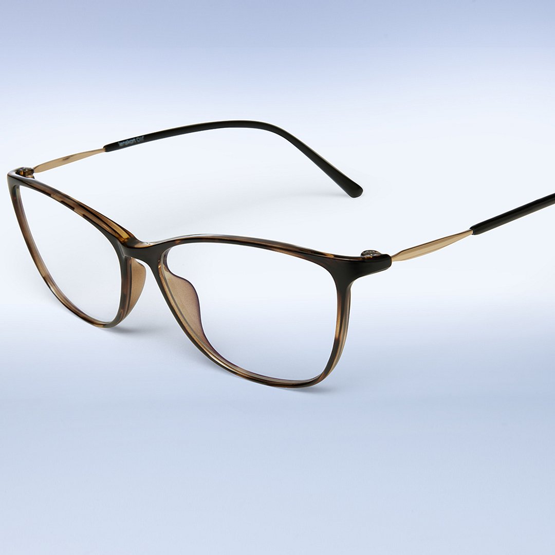 Lenskart Air Tortoise Full Rim Cat Eye left side