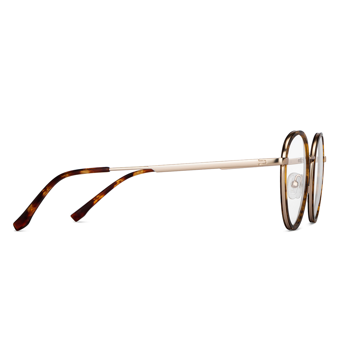 Lenskart Air Online Gold Full Rim Round left side