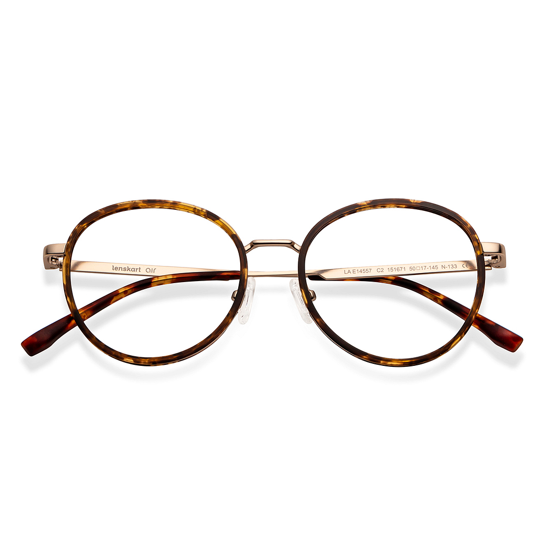 Lenskart Air Online Gold Full Rim Round left side