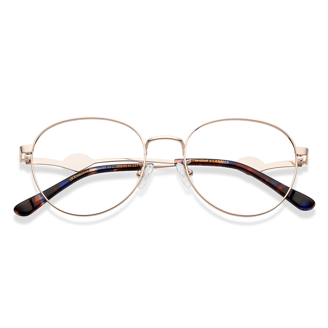Lenskart Gold Full Rim Round left side