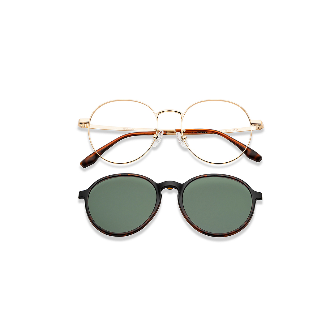 Lenskart Air Gold Full Rim Round right side