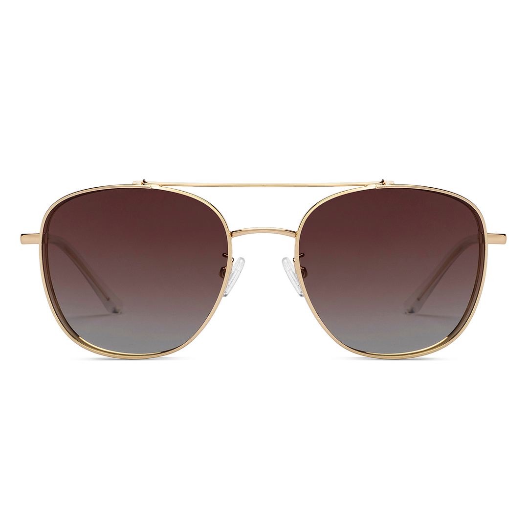 Lenskart Air Gold Full Rim Aviator left side