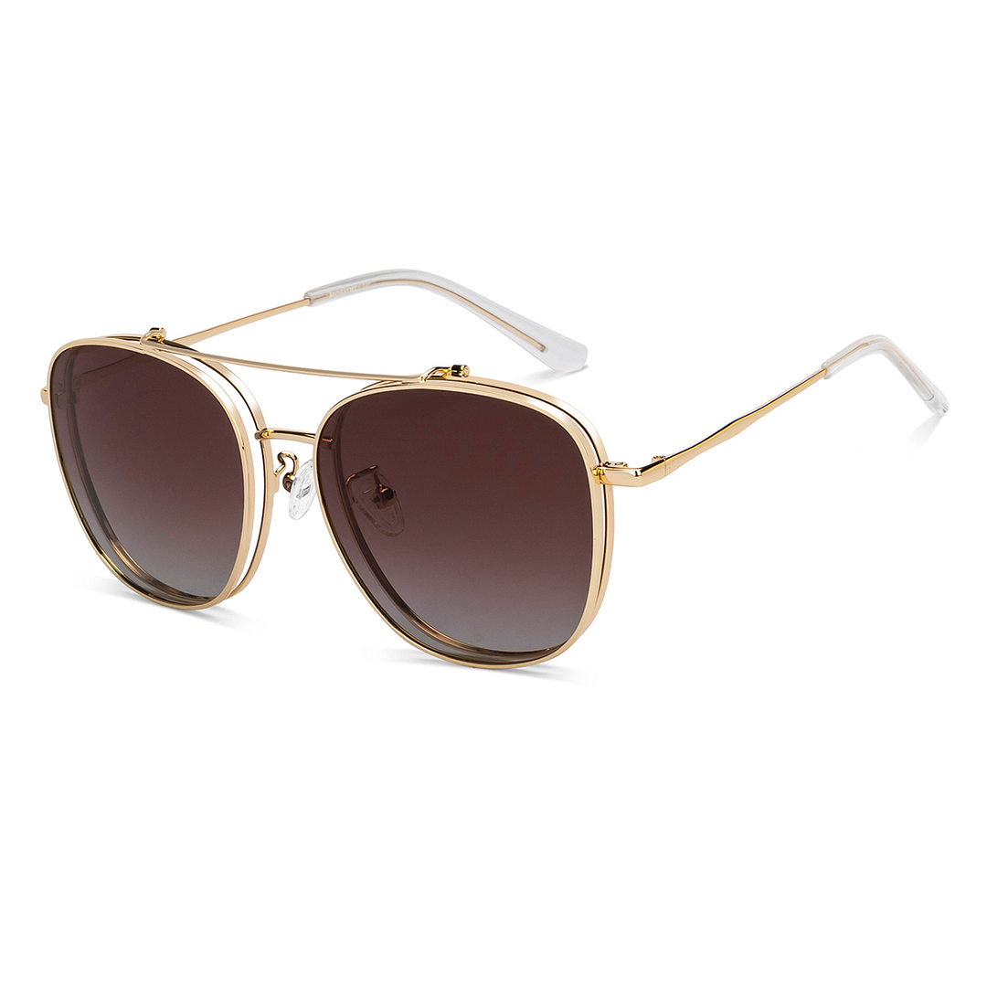 Lenskart Air Gold Full Rim Aviator right side