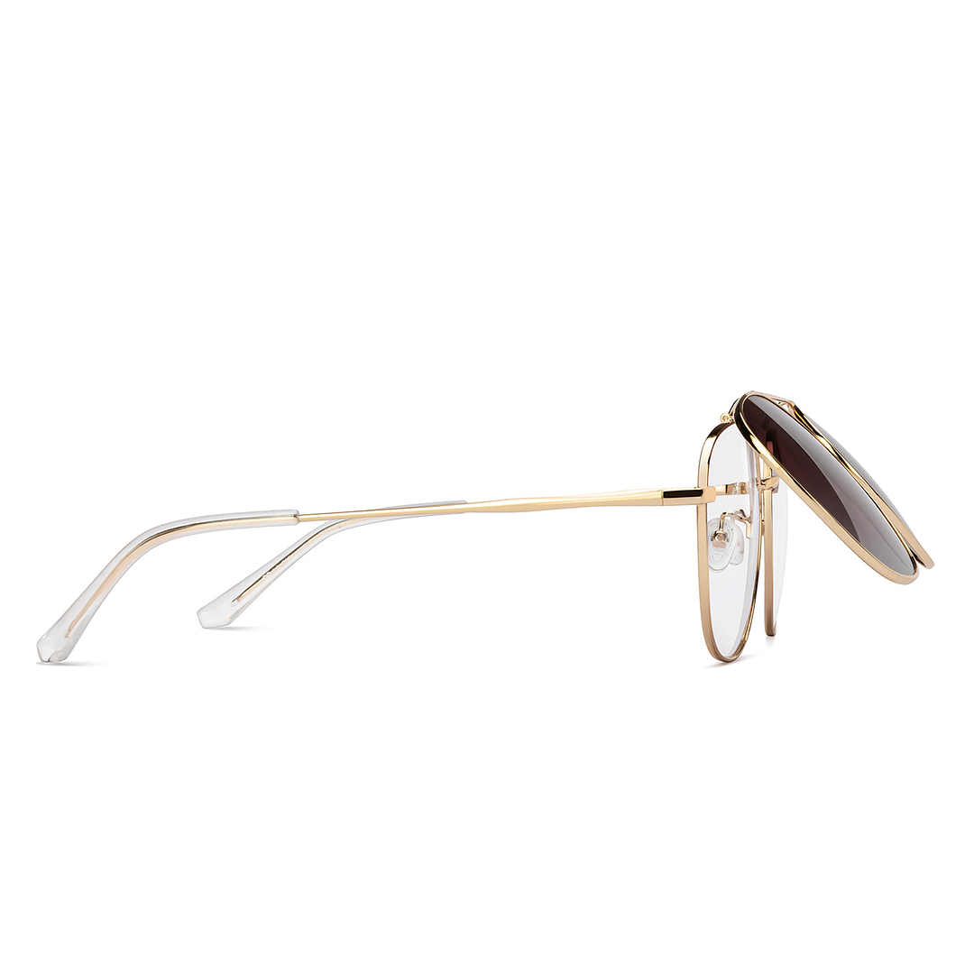 Lenskart Air Gold Full Rim Aviator left side