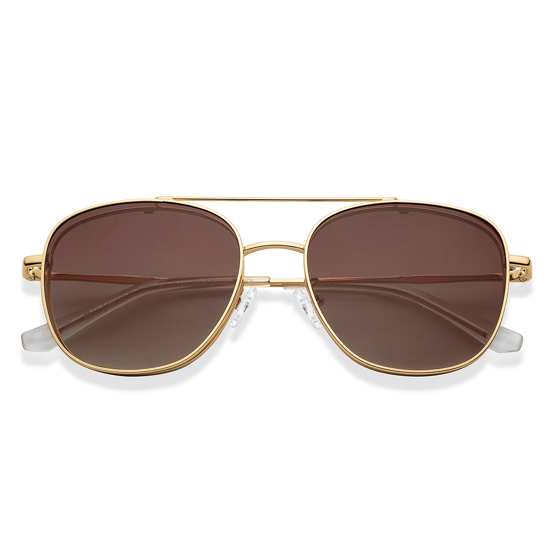 Lenskart Air Gold Full Rim Aviator left side