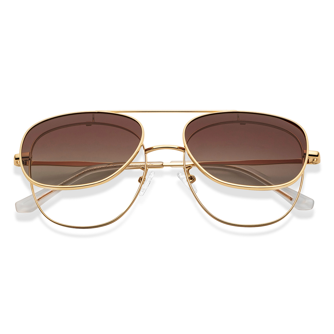 Lenskart Air Gold Full Rim Aviator right side