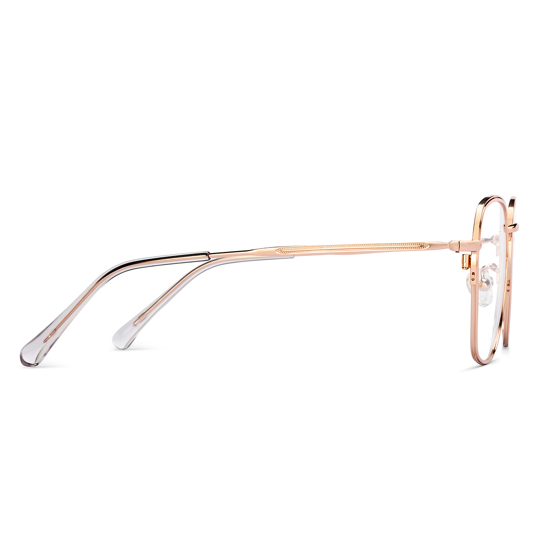 Lenskart Gold Full Rim Hexagonal left side