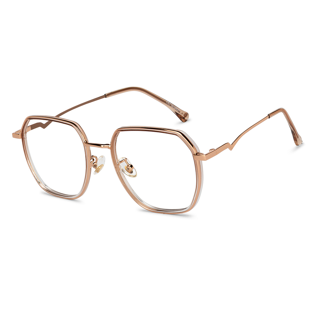 Lenskart Crystal Transparent Full Rim Hexagonal left side