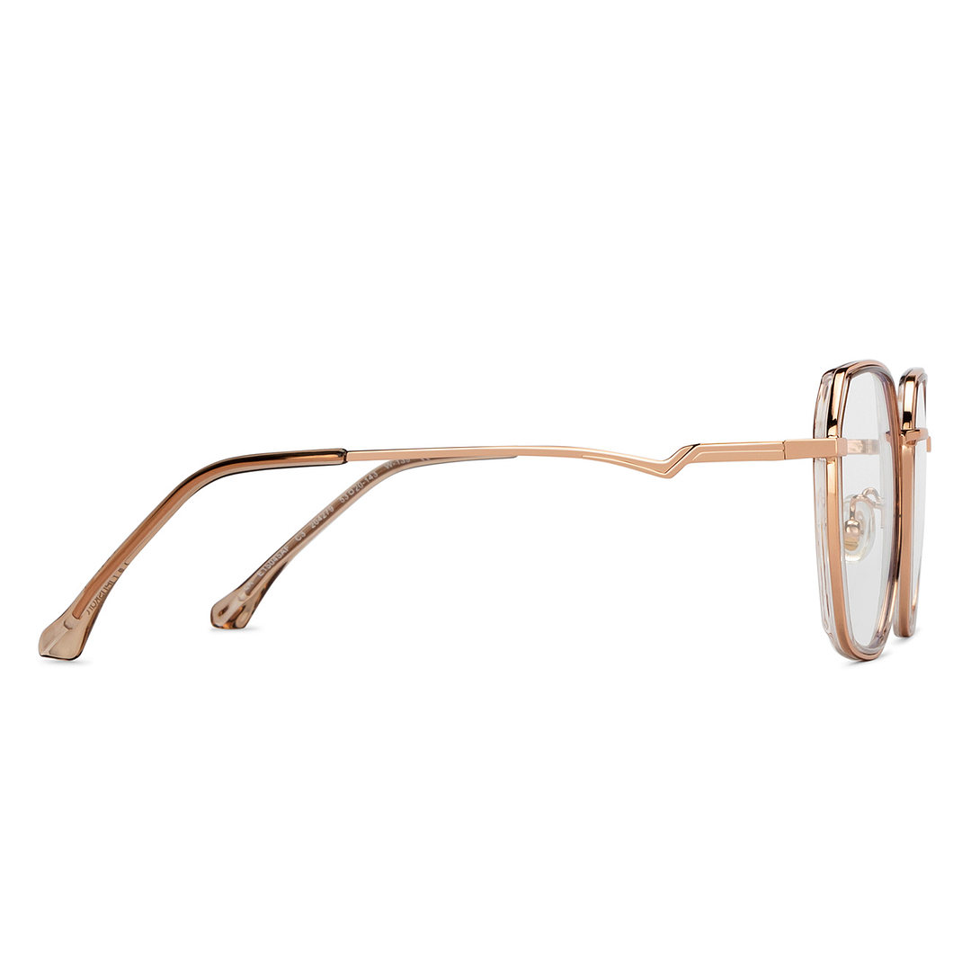 Lenskart Crystal Transparent Full Rim Hexagonal left side