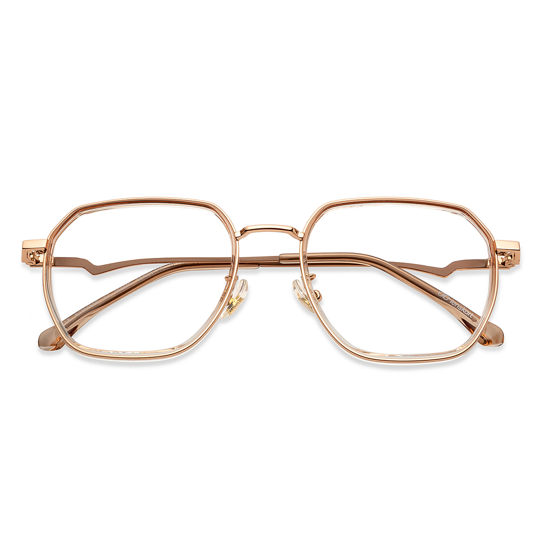 Lenskart Crystal Transparent Full Rim Hexagonal left side