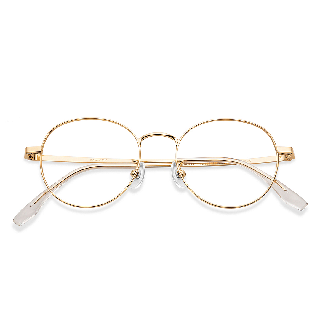 Lenskart Air Crystal Transparent Full Rim Round left side