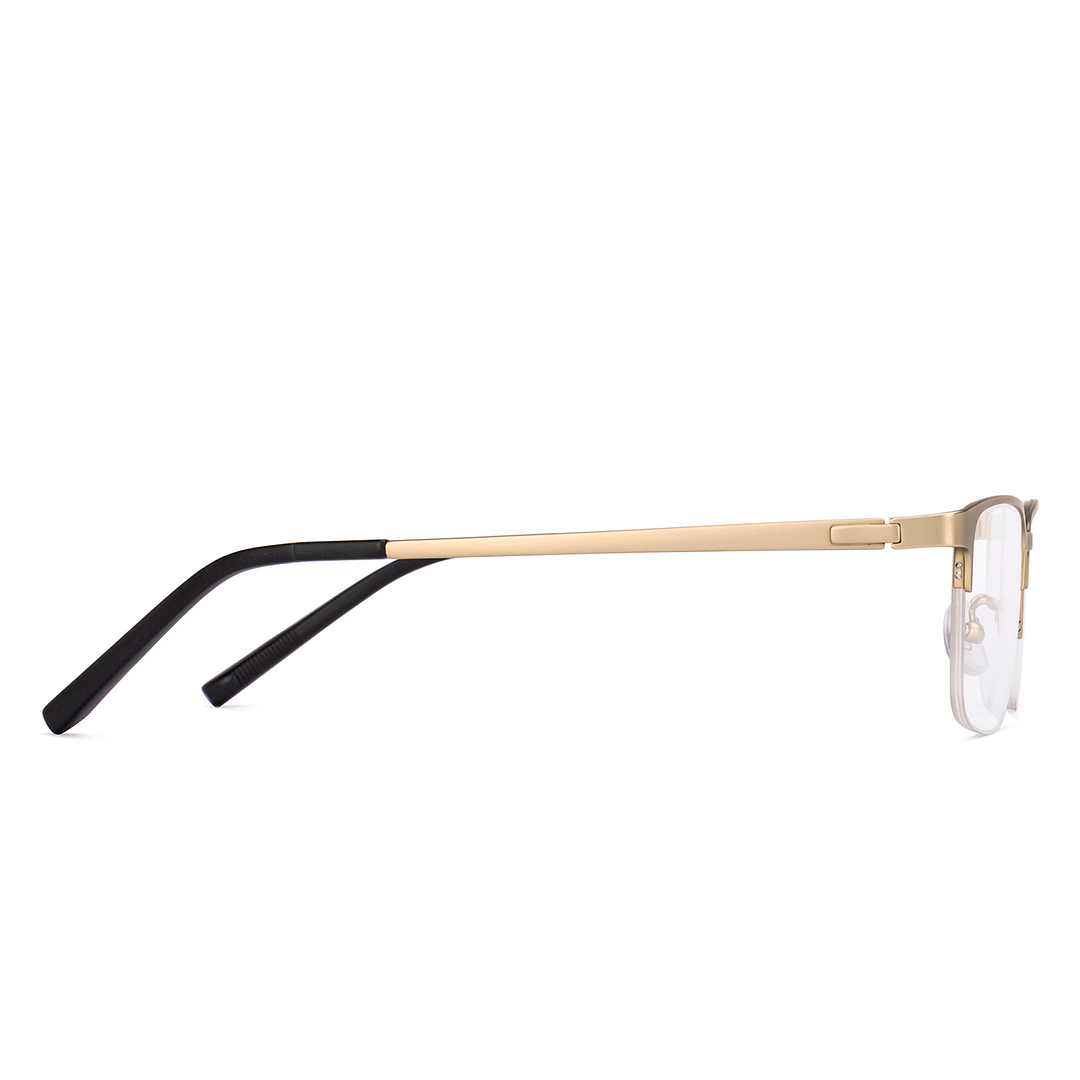 Lenskart Gold Half Rim Rectangle left side
