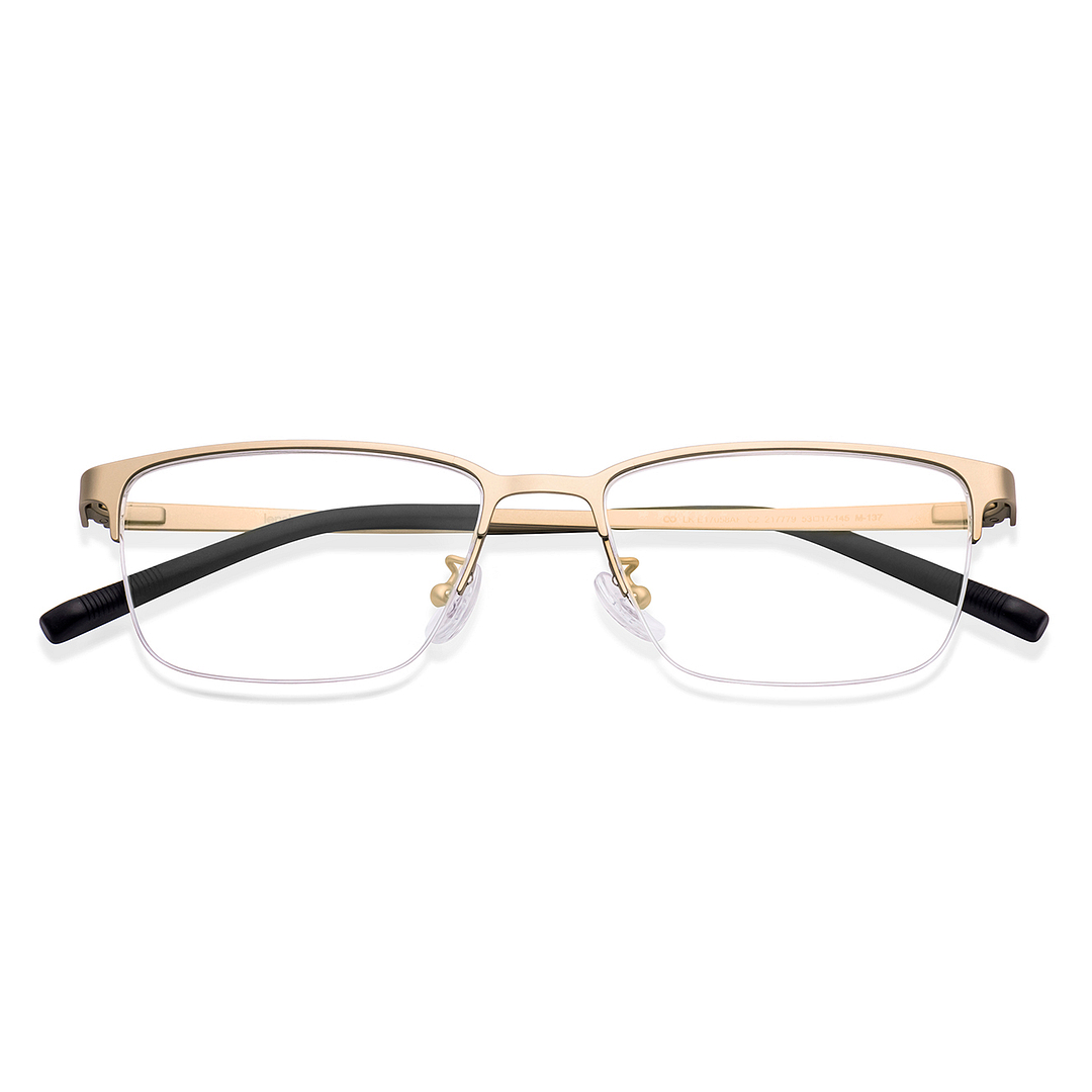 Lenskart Gold Half Rim Rectangle left side
