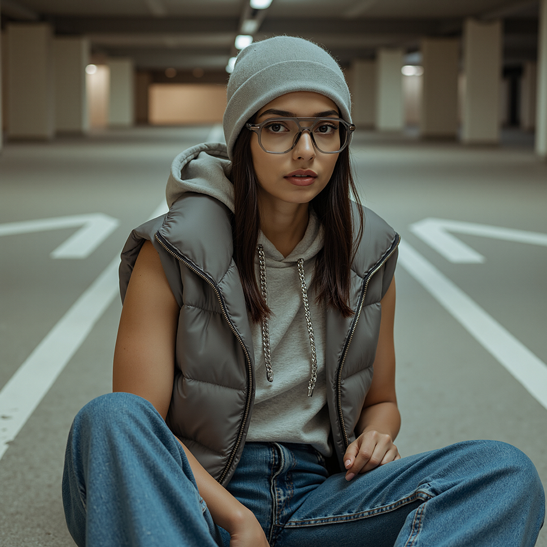 Lenskart STUDIO Gray Full Rim Geometric right side