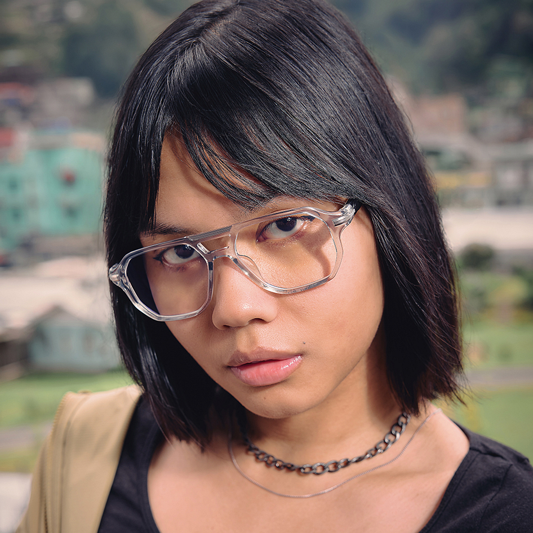 Lenskart STUDIO Gray Full Rim Geometric right side