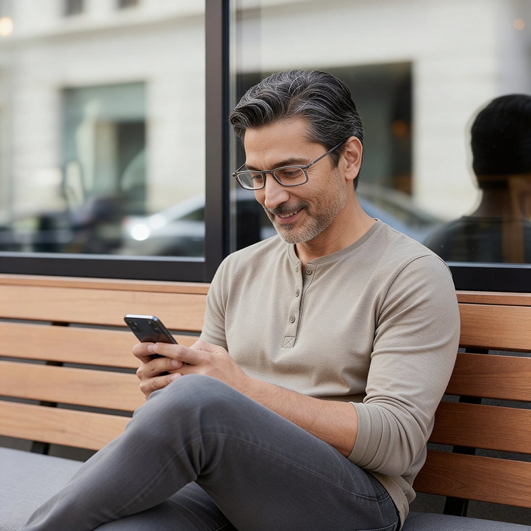 Lenskart READERS Gray Dark Gunmetal Full Rim Rectangle Lenskart READERS LR E13701 Only for 1 25 Prefitted Powers left side