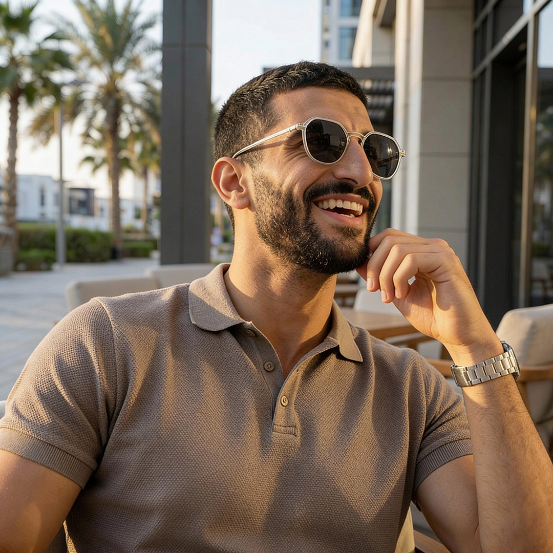 Lenskart Air Silver Full Rim Round right side