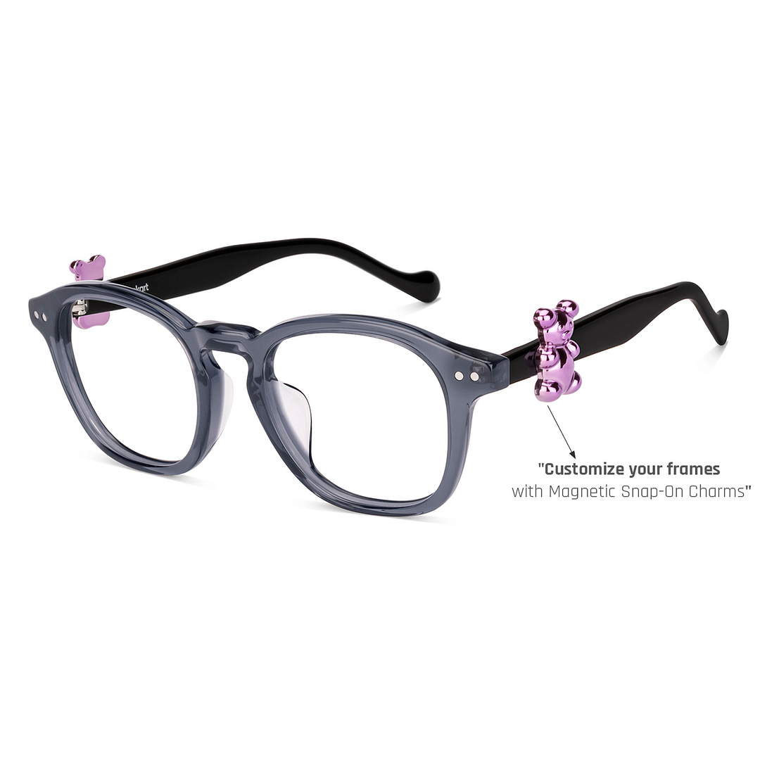 Lenskart Gray Transparent Full Rim Square right side