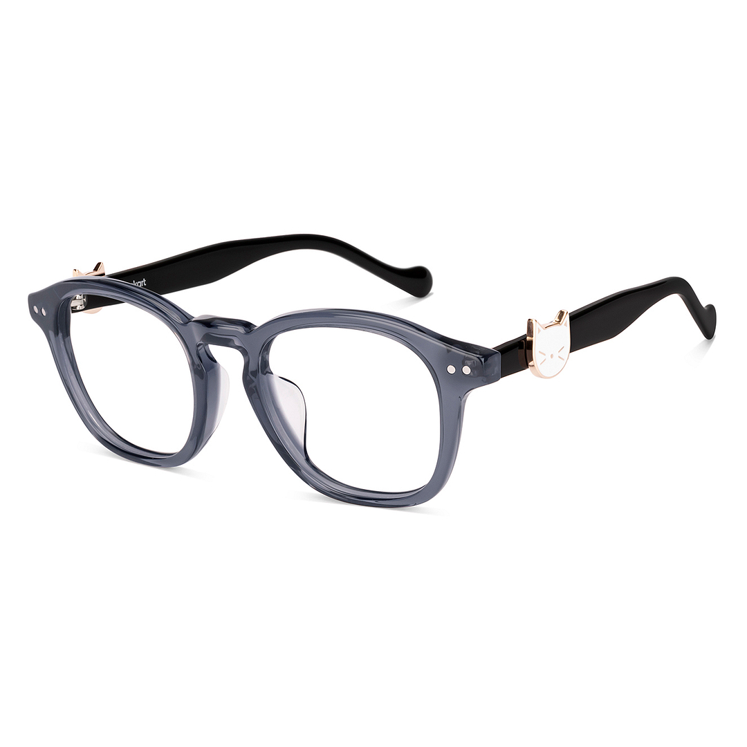 Lenskart Gray Transparent Full Rim Square left side