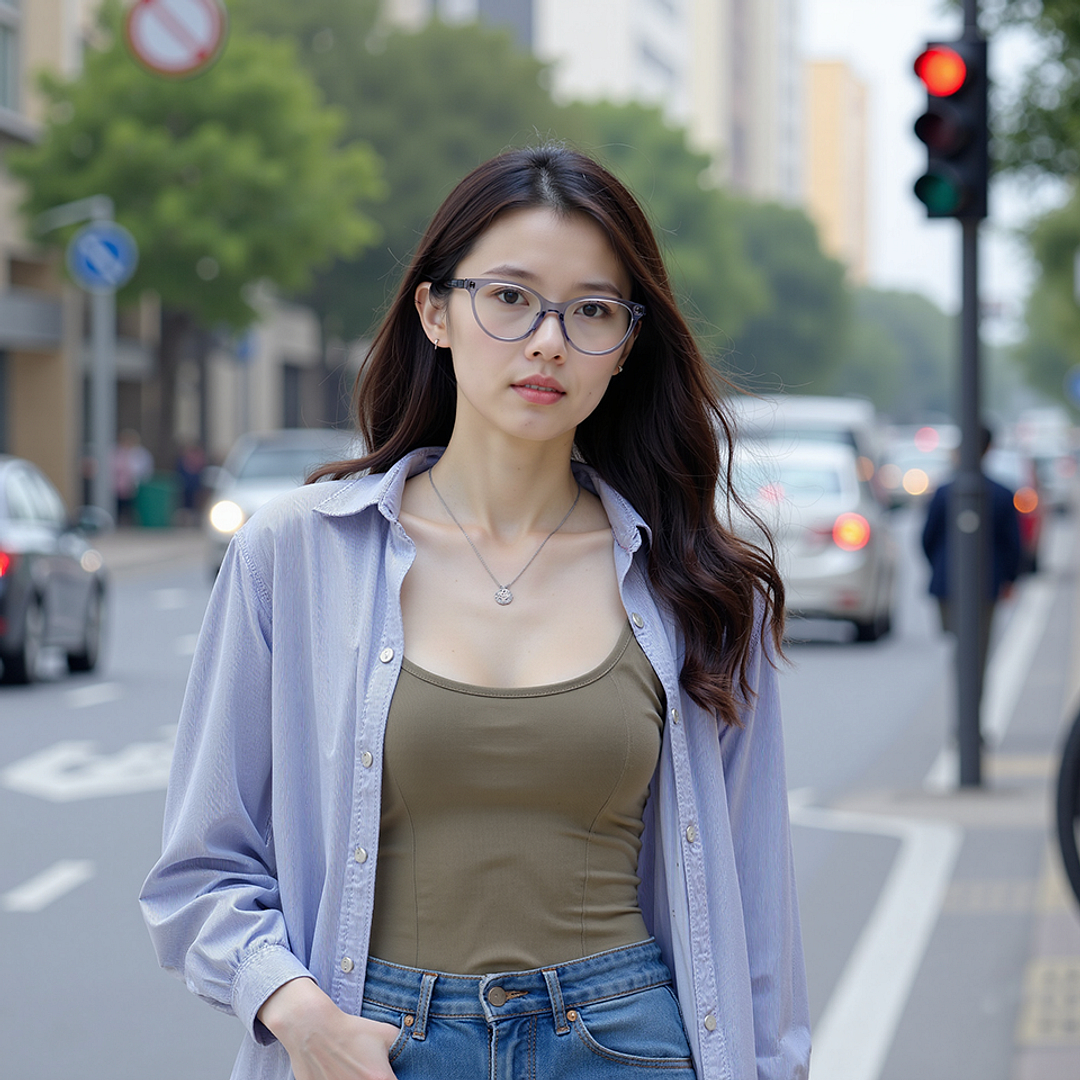 Lenskart Gray Transparent Full Rim Cat Eye right side