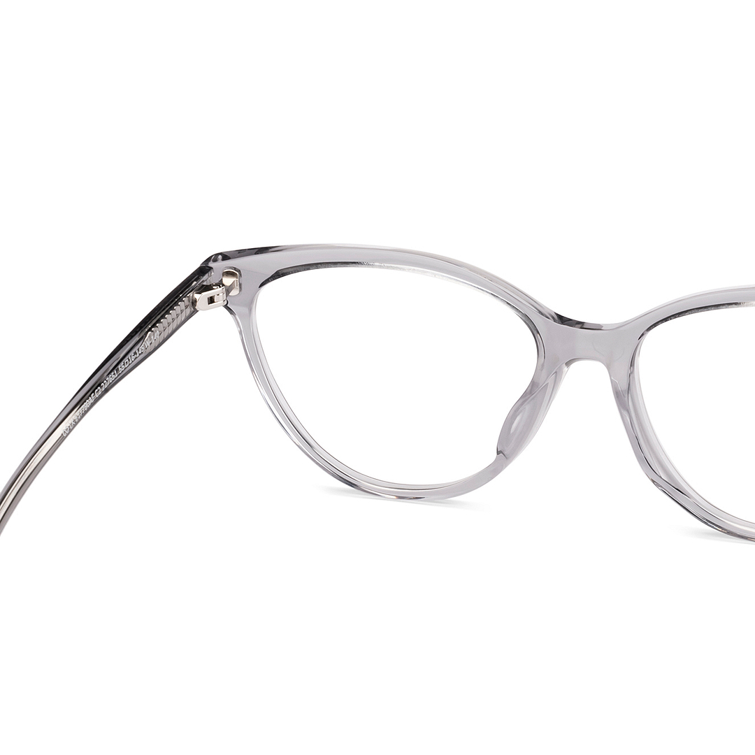 Lenskart Gray Transparent Full Rim Cat Eye right side