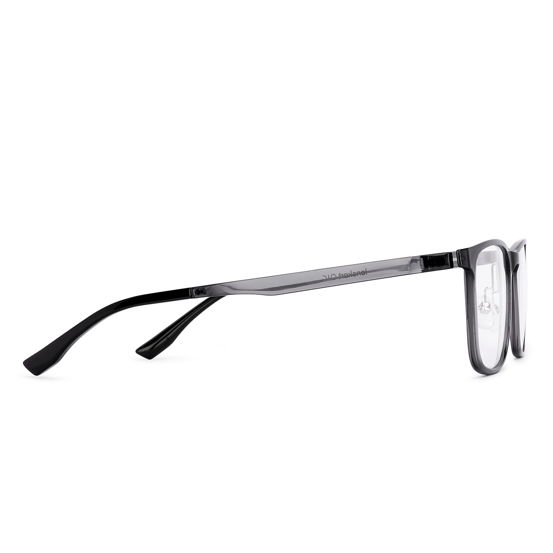 Lenskart Air Gray Transparent Full Rim Rectangle left side