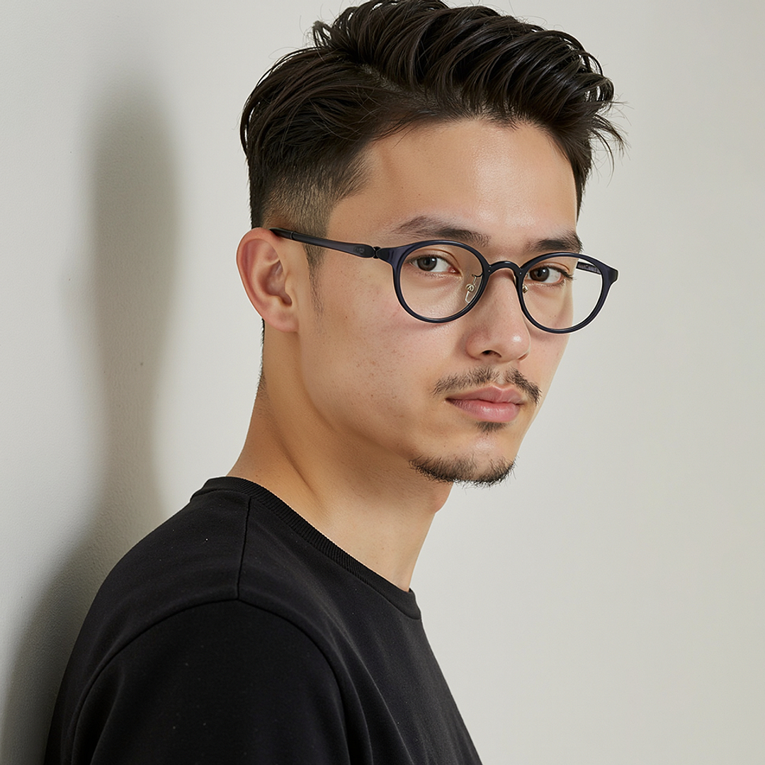 Lenskart Air Gray Transparent Full Rim Round right side