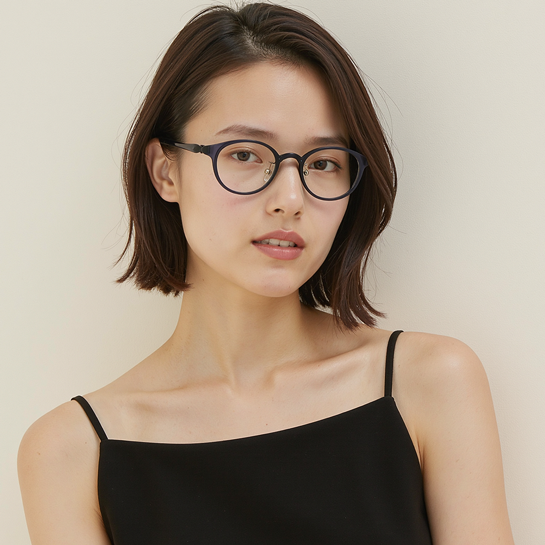 Lenskart Air Gray Transparent Full Rim Round left side