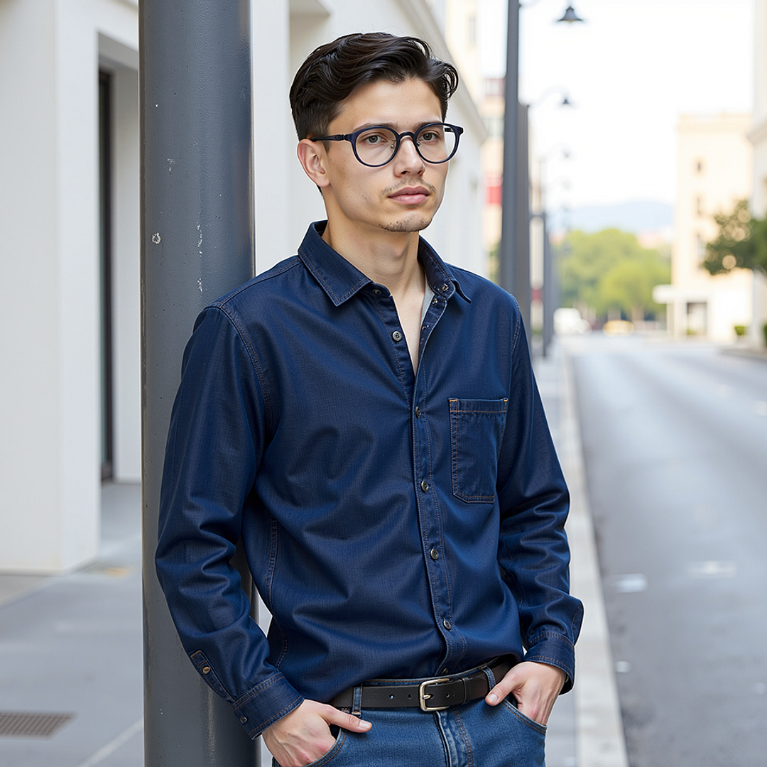 Lenskart Air Gray Transparent Full Rim Round left side