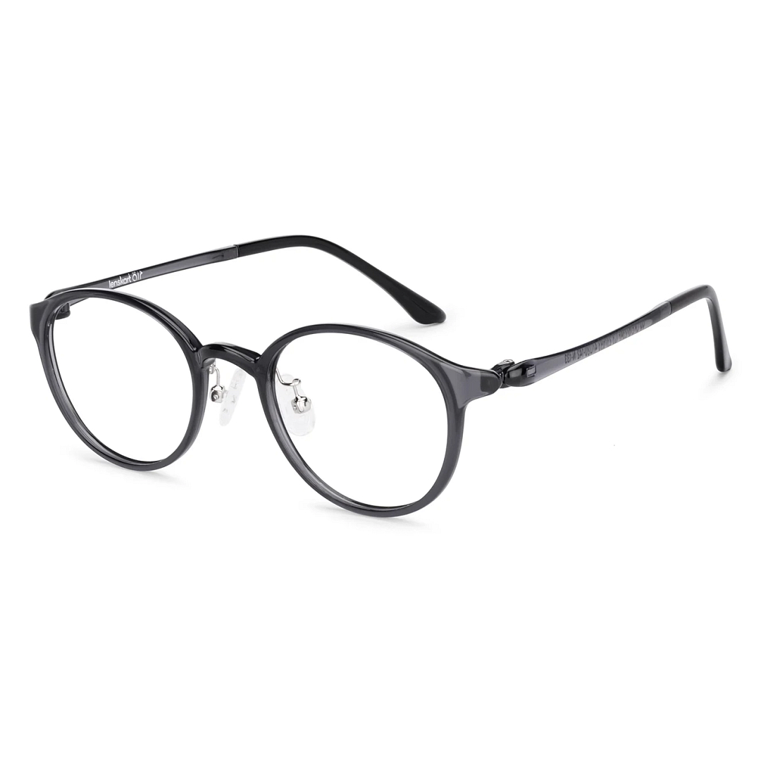 Lenskart Air Gray Transparent Full Rim Round right side