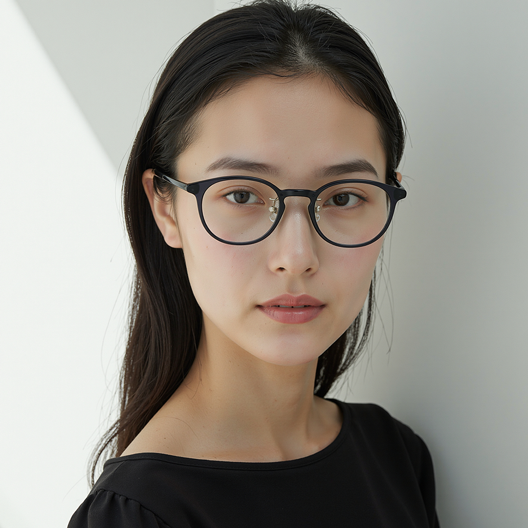 Lenskart Air Gray Transparent Full Rim Round right side