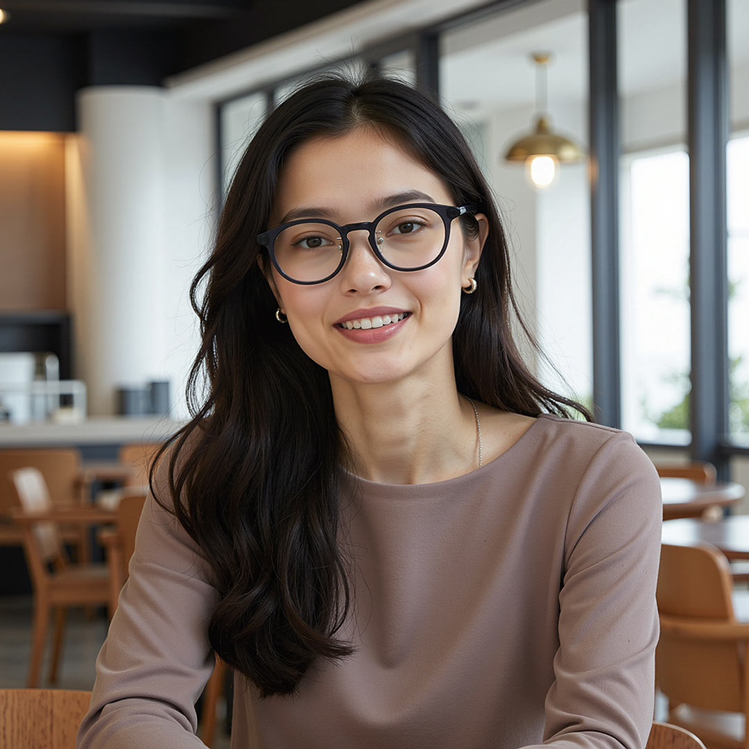 Lenskart Air Gray Transparent Full Rim Round right side